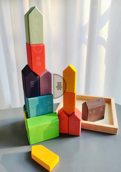 Houses Building Blocks Set